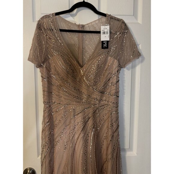 Xscape Blush 12 Blush Sequin Mother o Bride Formal Wedding Party Cruise NEW $379 - Picture 10 of 16